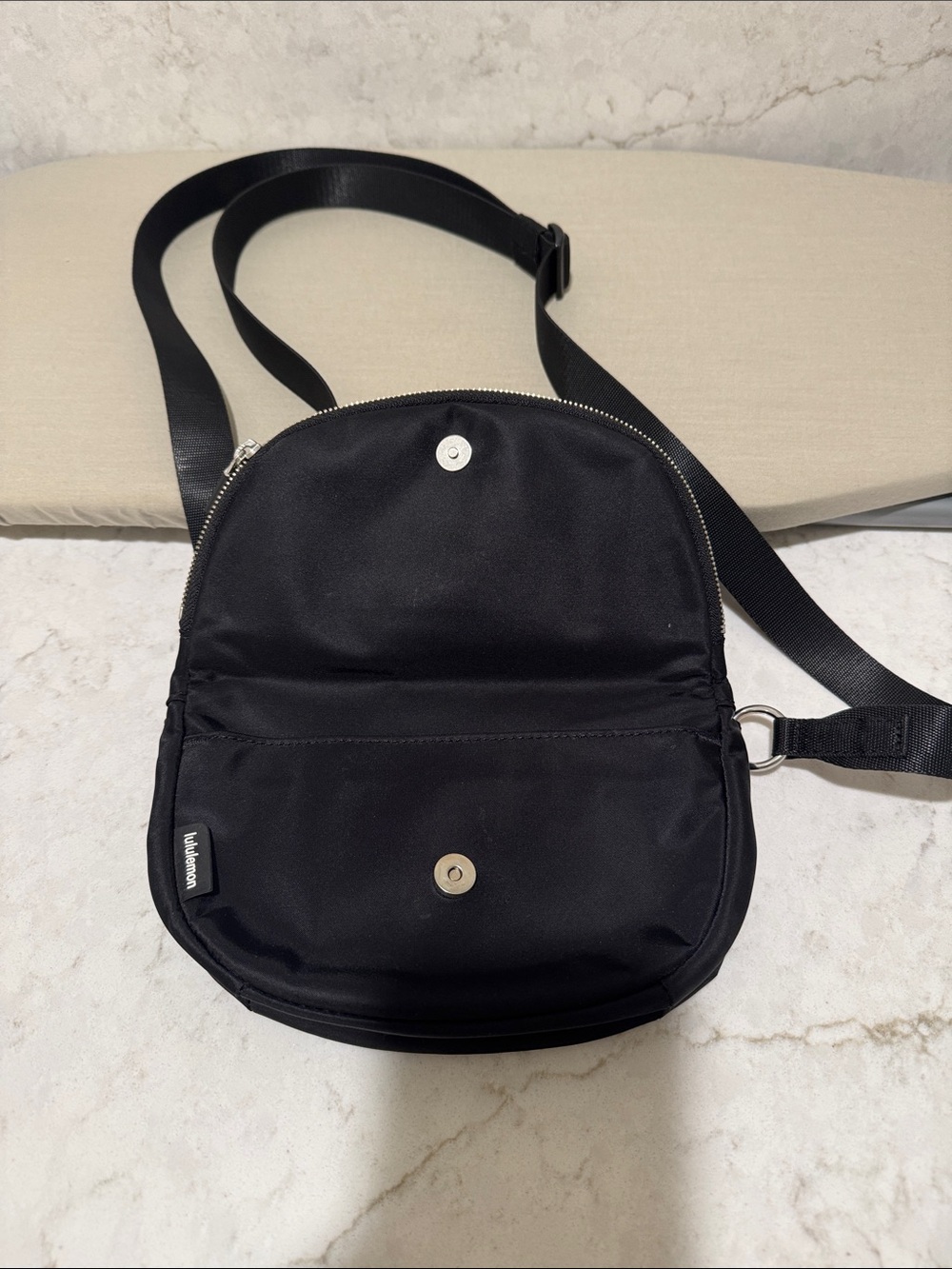 lululemon athletica Black Nylon Crescent Crossbody Bag - Picture 2 of 2